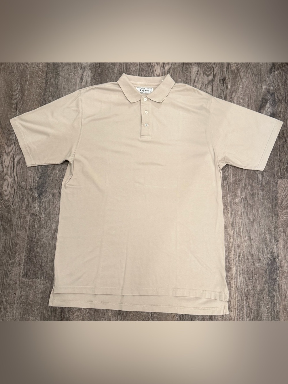 Peru Unlimited Men’s XL Pima Cotton Polo Shirt Beige Tan Made in Peru